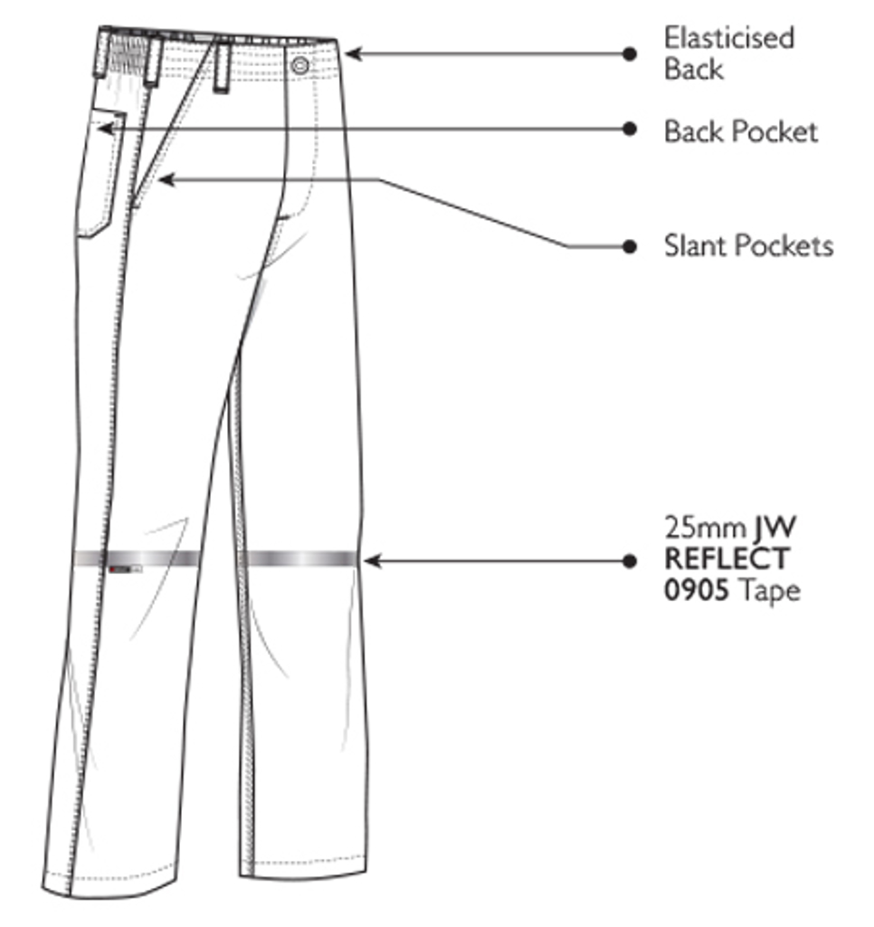 Jonsson Workwear | Flame Retardant Reflective Work Trousers