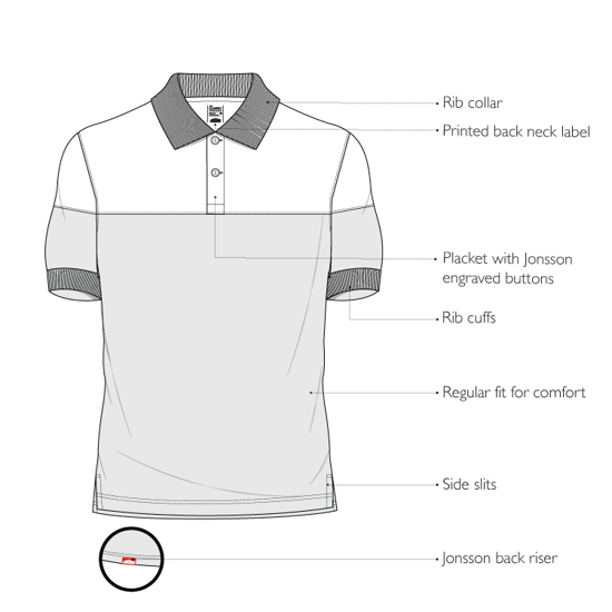 Jonsson Workwear | The Classic 100% Cotton Two Tone Golfer