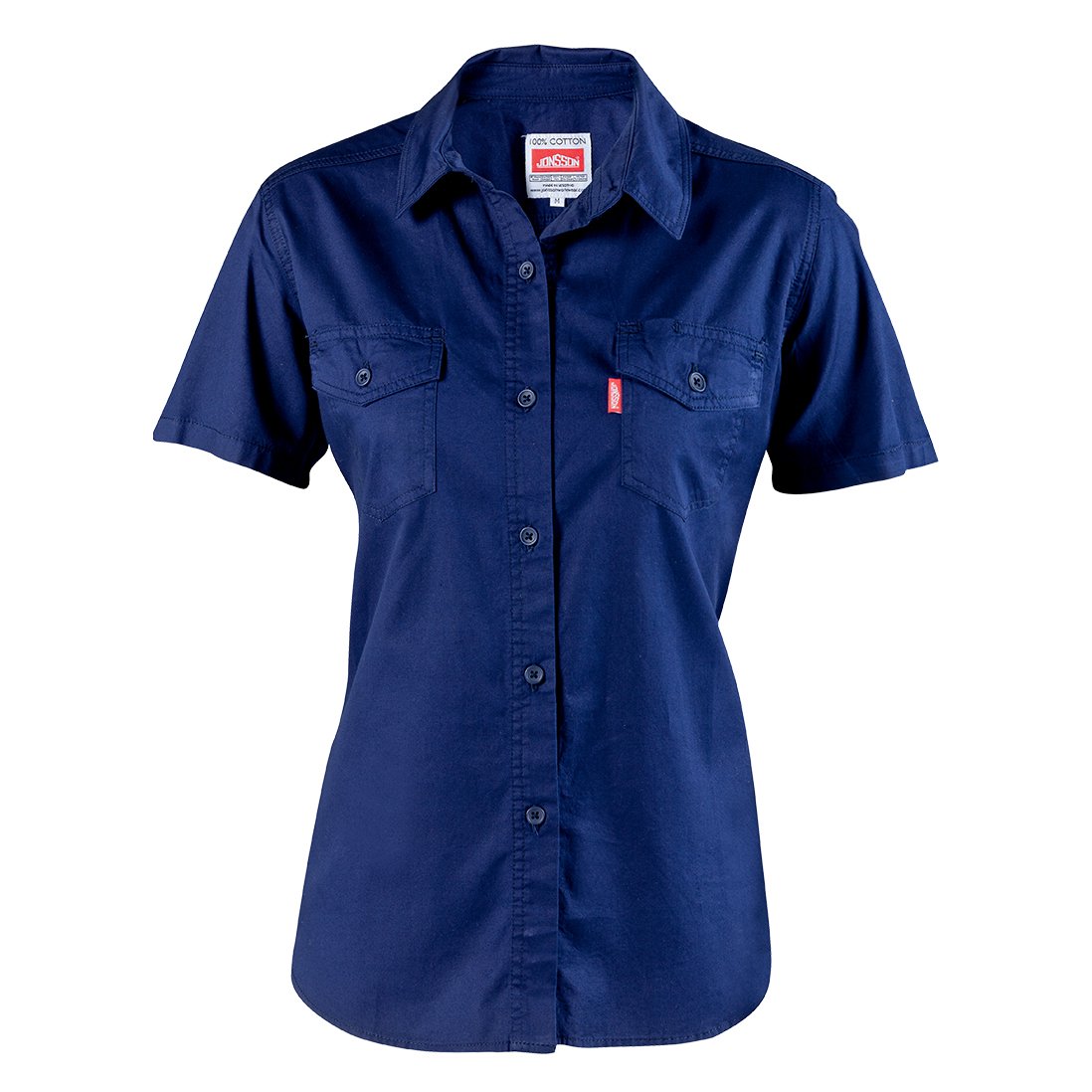Jonsson Workwear | 100% Cotton Women's Short Sleeve Shirt