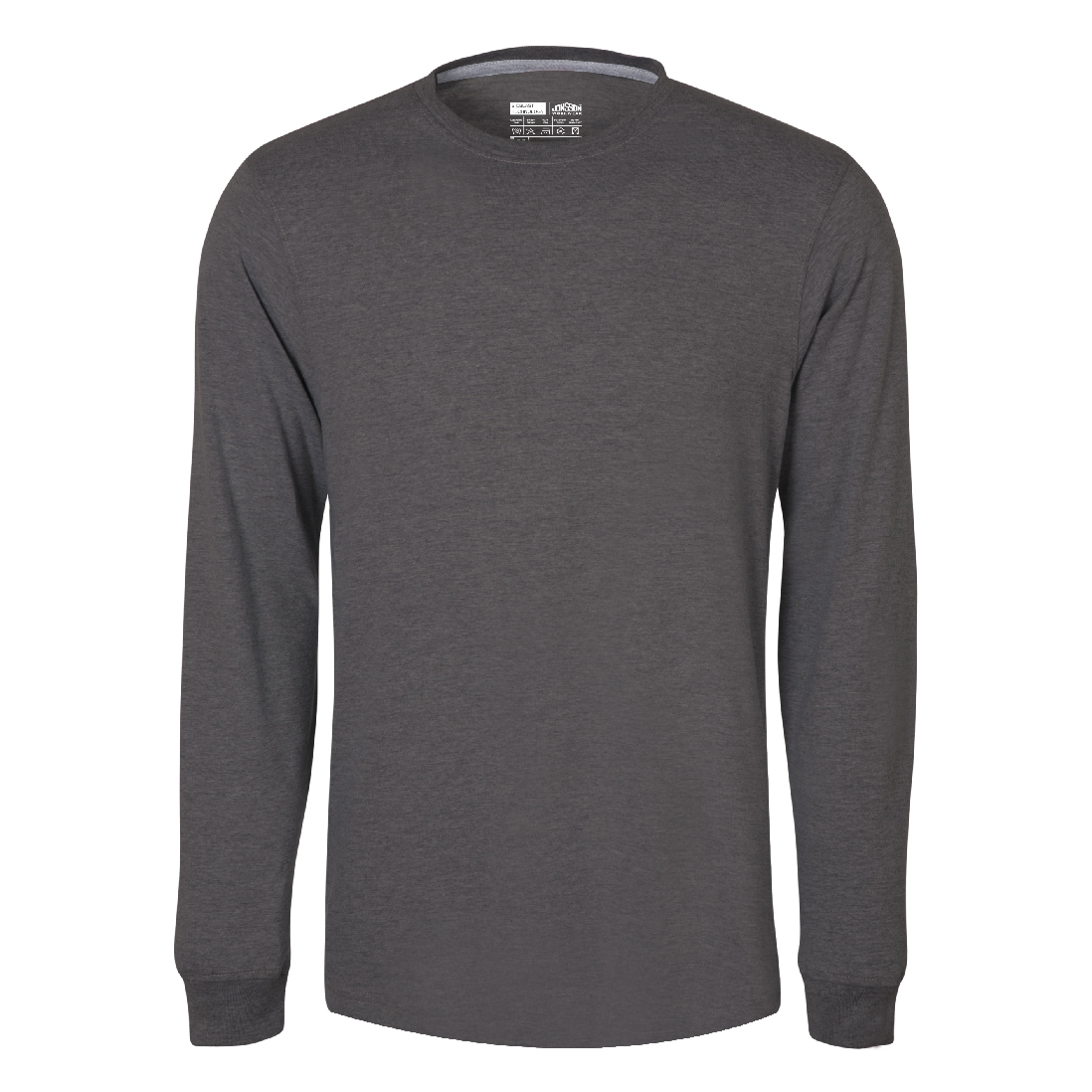 Jonsson Workwear | Mélange Combed Cotton Blend Long Sleeve Tee Shirt