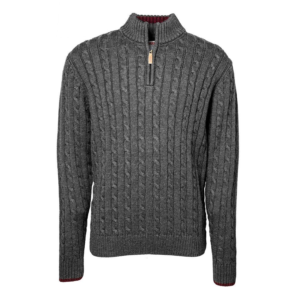 Jonsson Workwear | Cable Knit ¼ Zip Jersey
