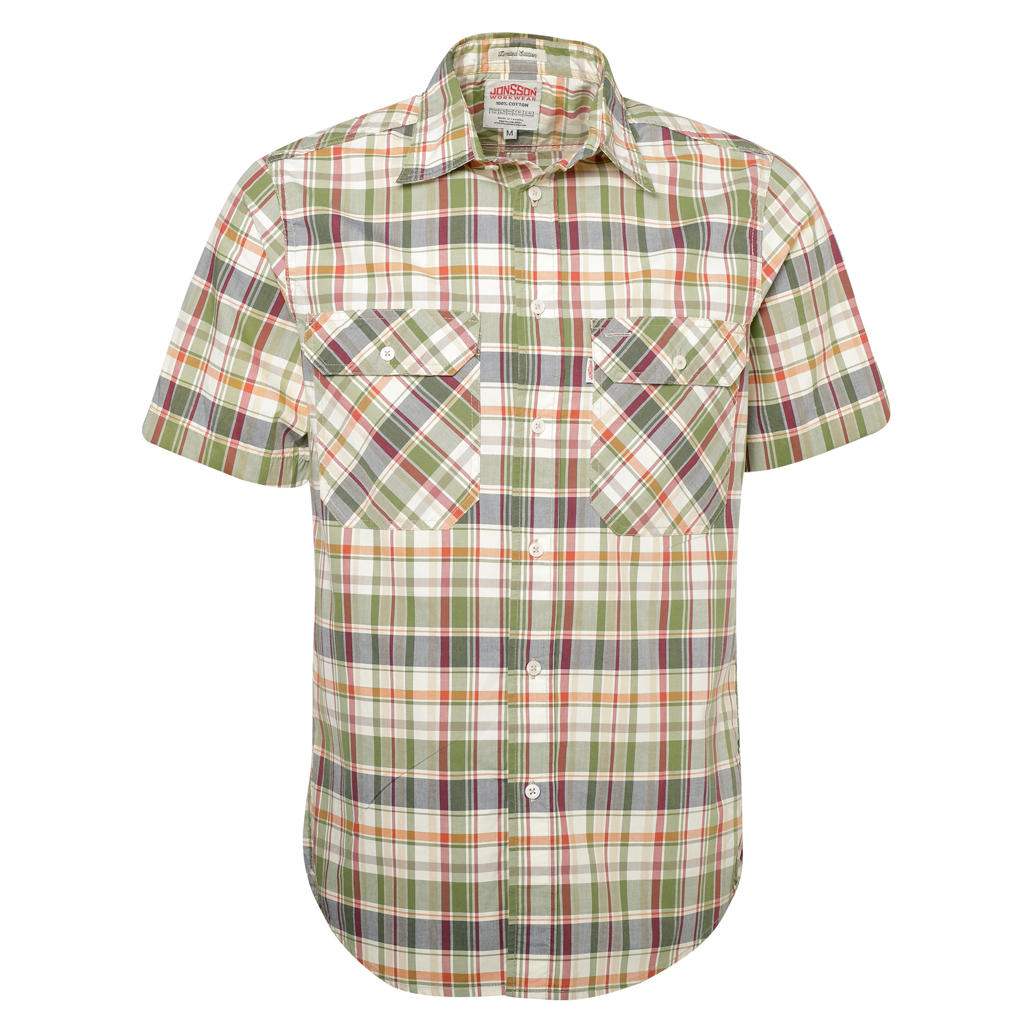 Jonsson Workwear | 100% Cotton Yarn Dye Short Sleeve Shirt